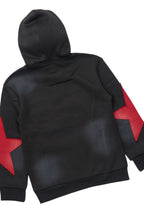 Boys States 2.0  Black/Red Stacked Hoodie Track Set