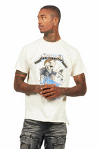 Metallica Justice Beige/Blue Graphic T-Shirt