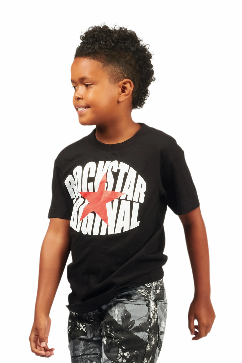 Boys Ezra Black Graphic T-Shirt