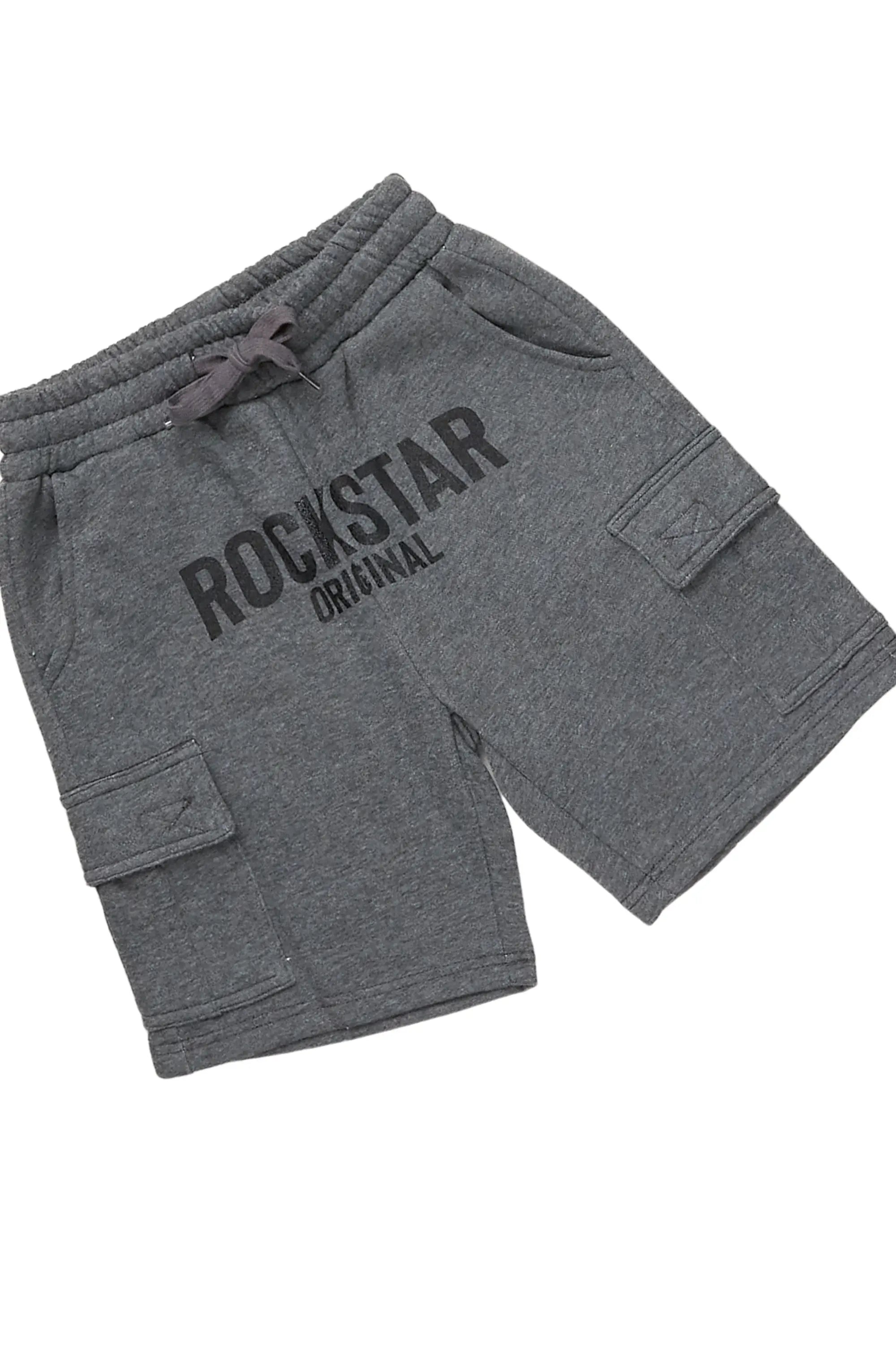 Boys Sana White/Grey T-Shirt Cargo Short Set