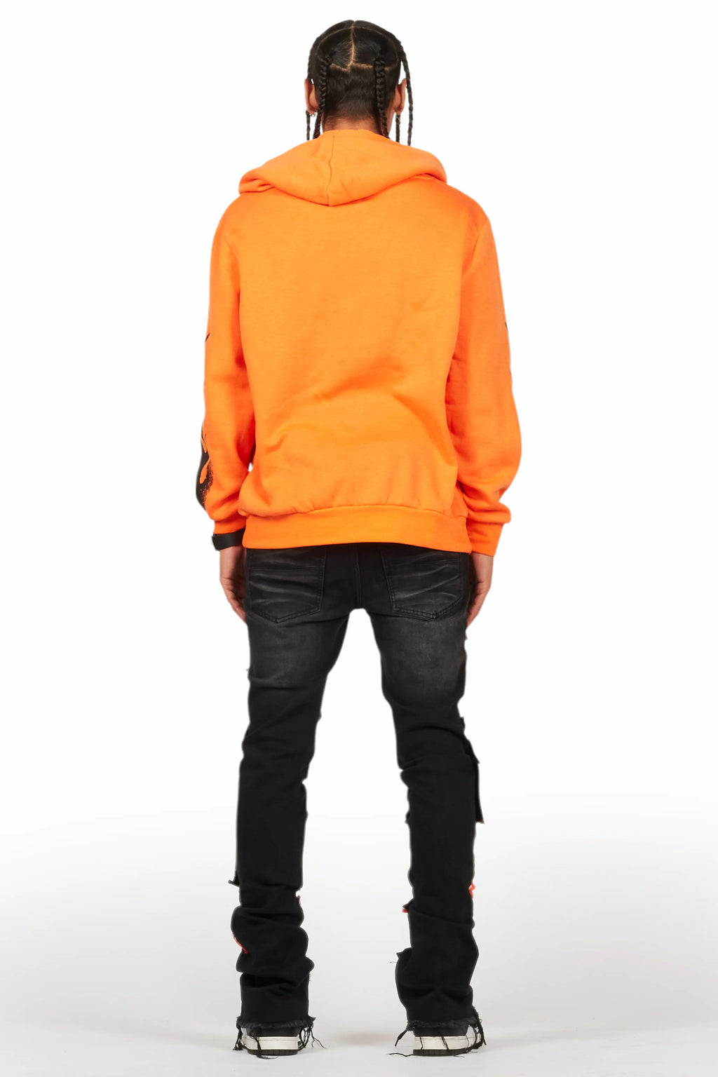 Vadim Black Patchwork Stacked Flare Jean