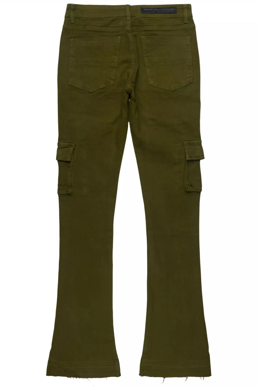 Zaid Olive Stacked Flare Jean