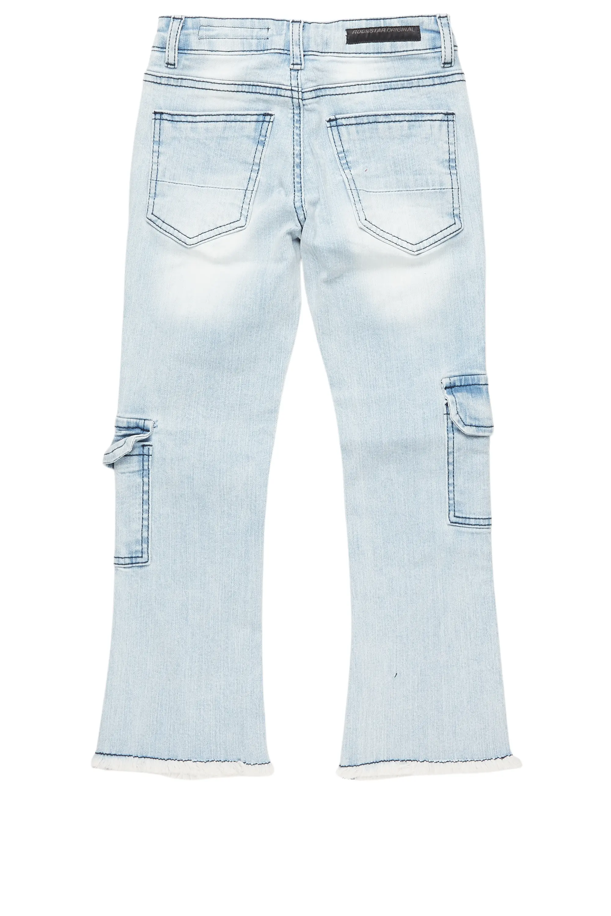 Boys Kade Blue Stacked Flare Jean