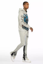 Krio Heather Grey/Black Hoodie/Super Stacked Track Set