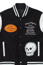 Ahjalee Black Oversized Varsity Jacket