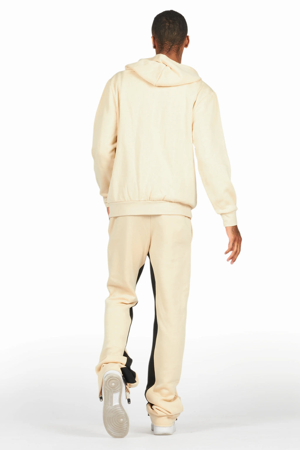 Scottie Beige Hoodie Relaxed Stacked Track Set