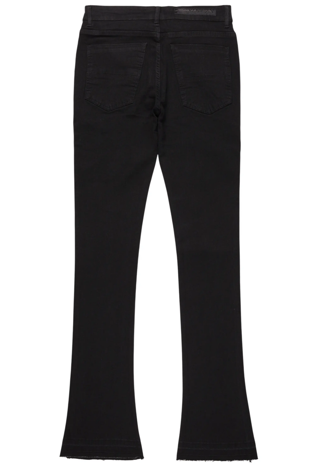 Samba Black Rhinestone Stacked Flare Jean