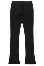 Samba Black Rhinestone Stacked Flare Jean