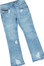 Boys Bridger Royal/Blue Hoodie/Stacked Flare Jean Set