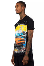 Zerix Black/Multi Oversized Graphic T-Shirt