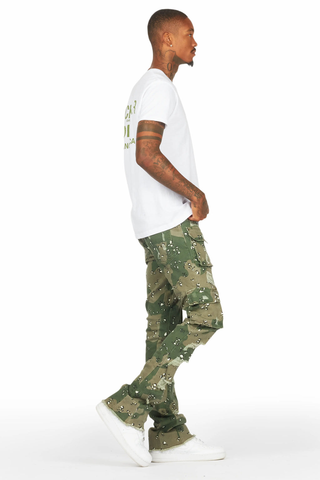 Kade Camo Stacked Flare Jean