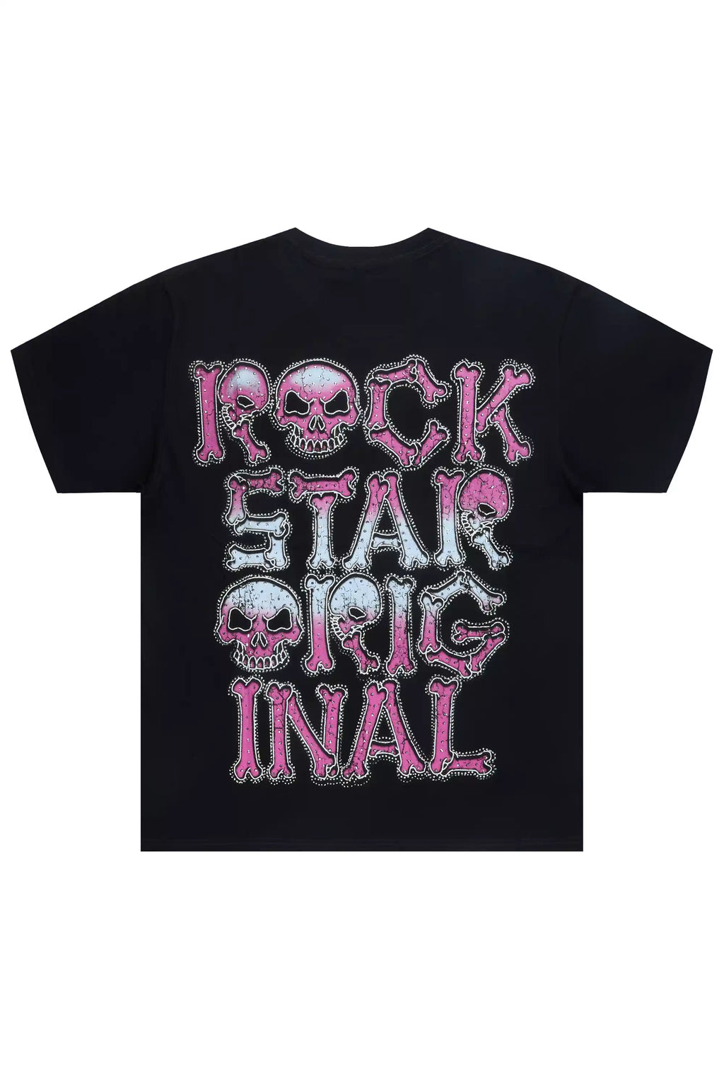 Reece Black Graphic Rhinestone T-Shirt