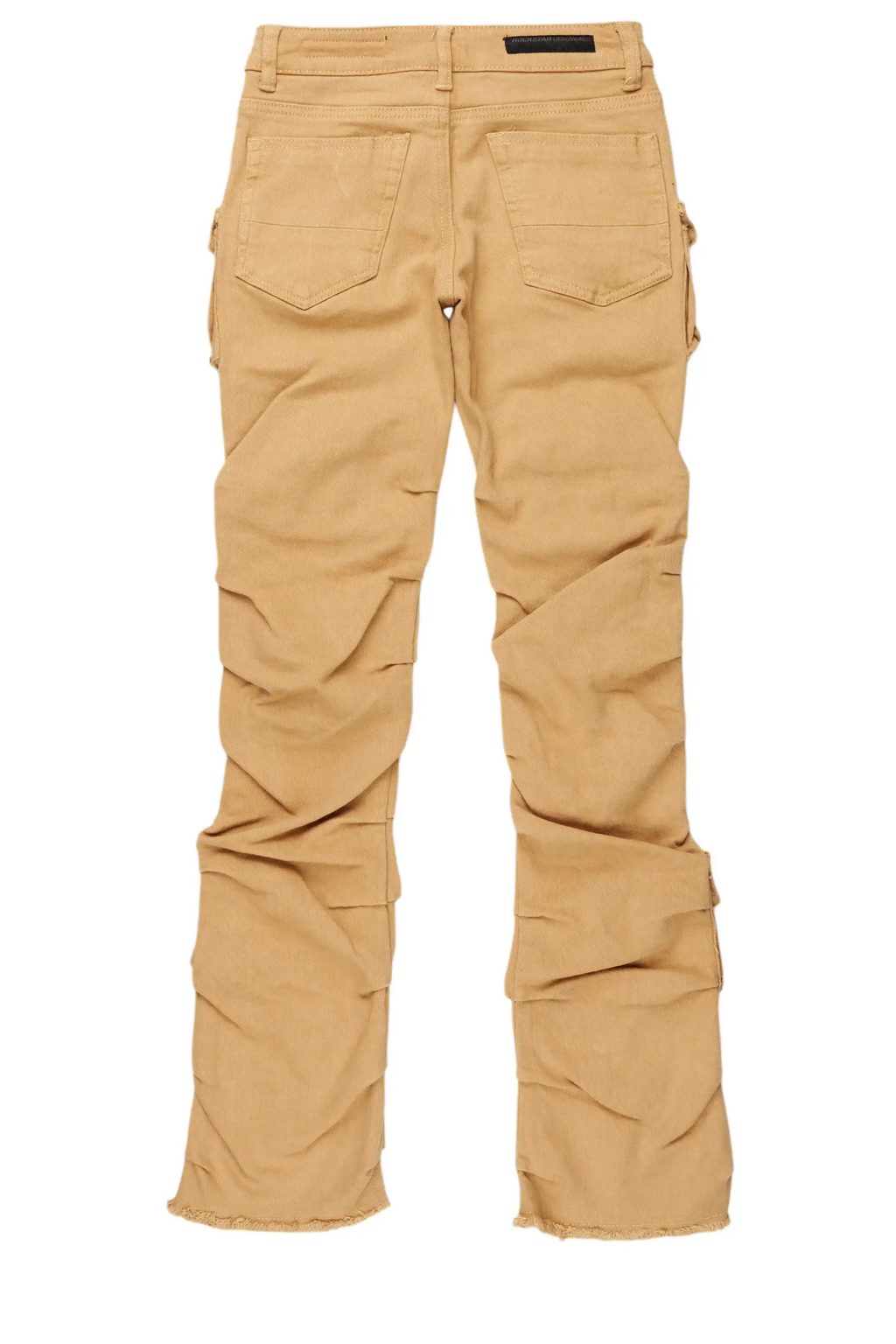 Boys Gentry Beige Stacked Flare Jean