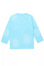 Boys State L/S Light Blue/Navy Graphic T-Shirt with Patch