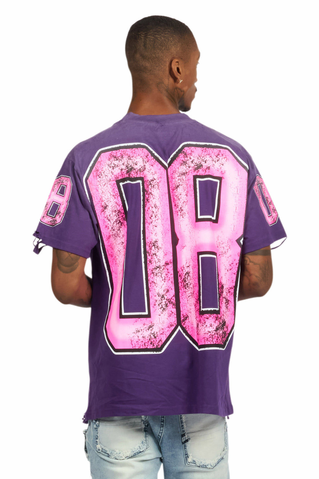 Fields Purple Oversized Graphic T-Shirt