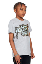 Boys Rishi Heather Grey Graphic T-Shirt