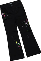 Girls Kalah Black T-Shirt Flare Jean Set