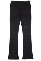 Carti Black Rhinestone Stacked Flare Jean