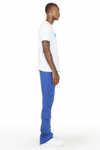 Ezekiel Royal Blue Stacked Flare Pant