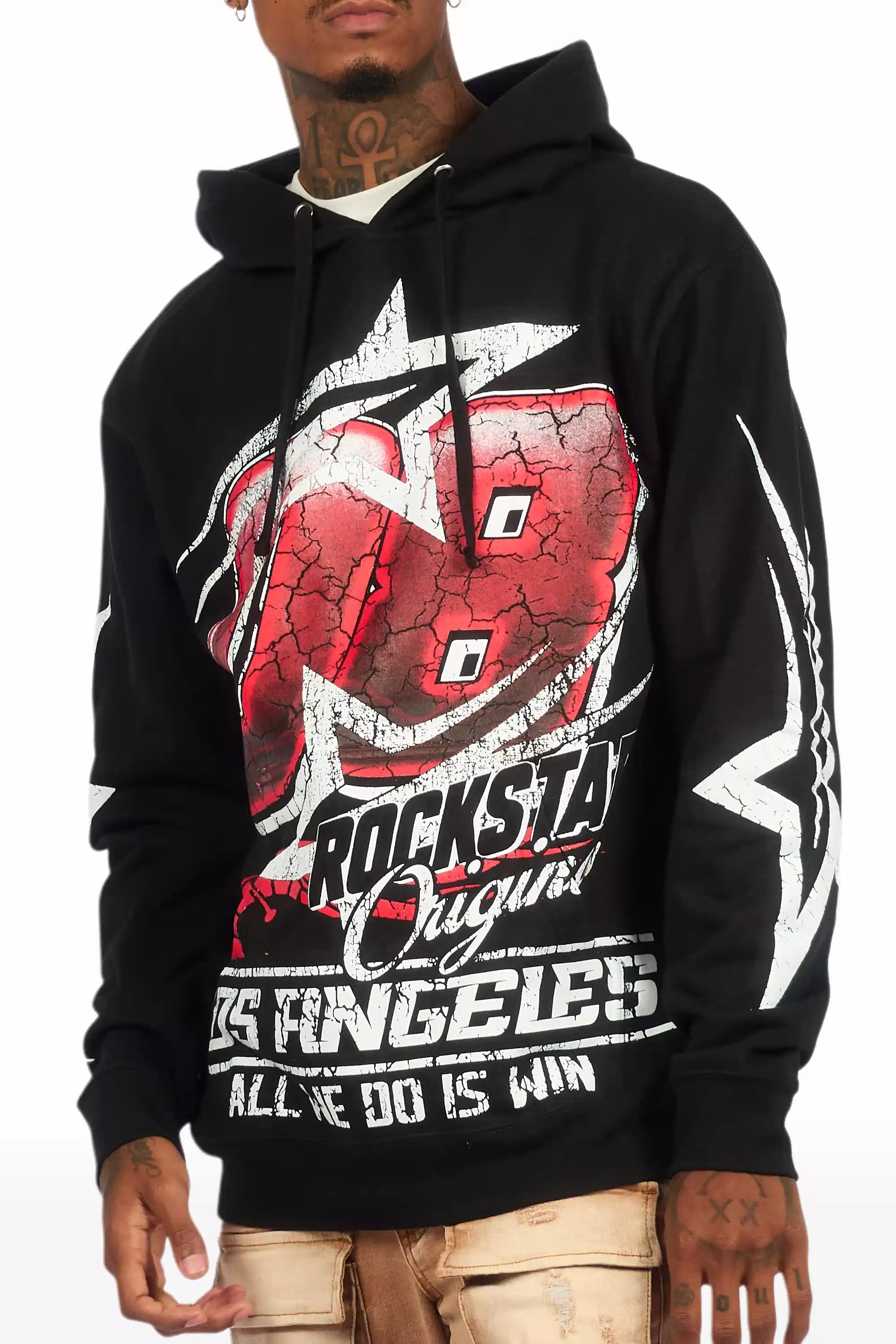 Kastell Black Graphic Hoodie