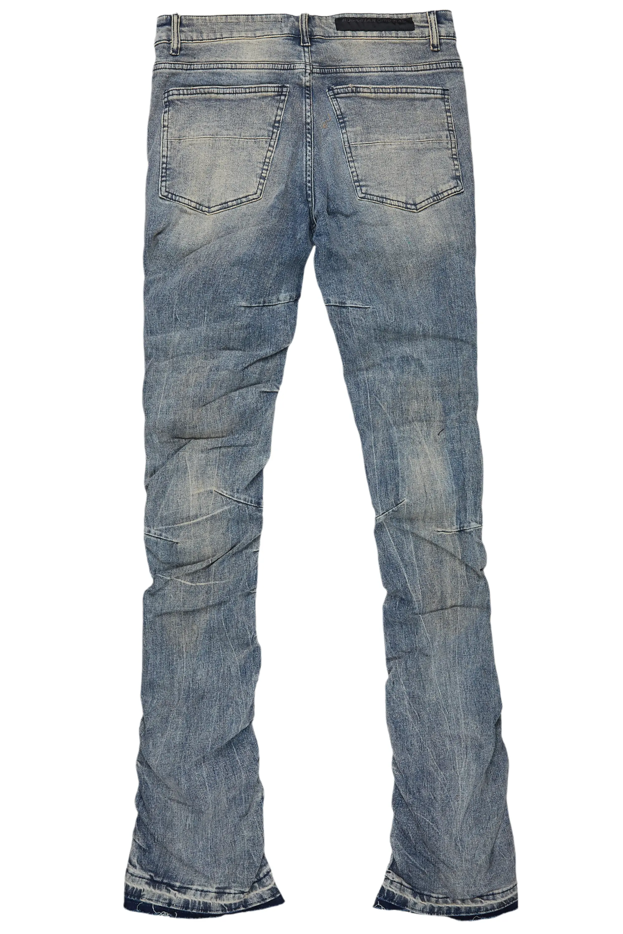 Mercol Blue Stacked Flare Jean