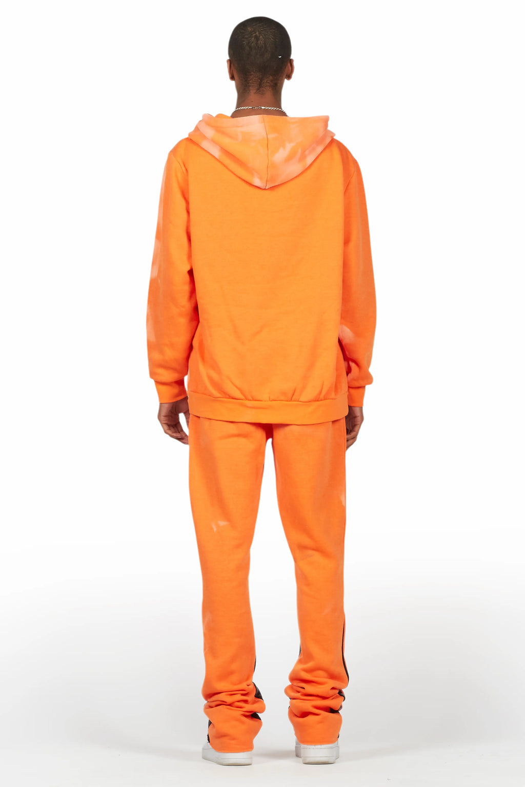 Nelly Orange Hoodie Stacked Flare Track Set