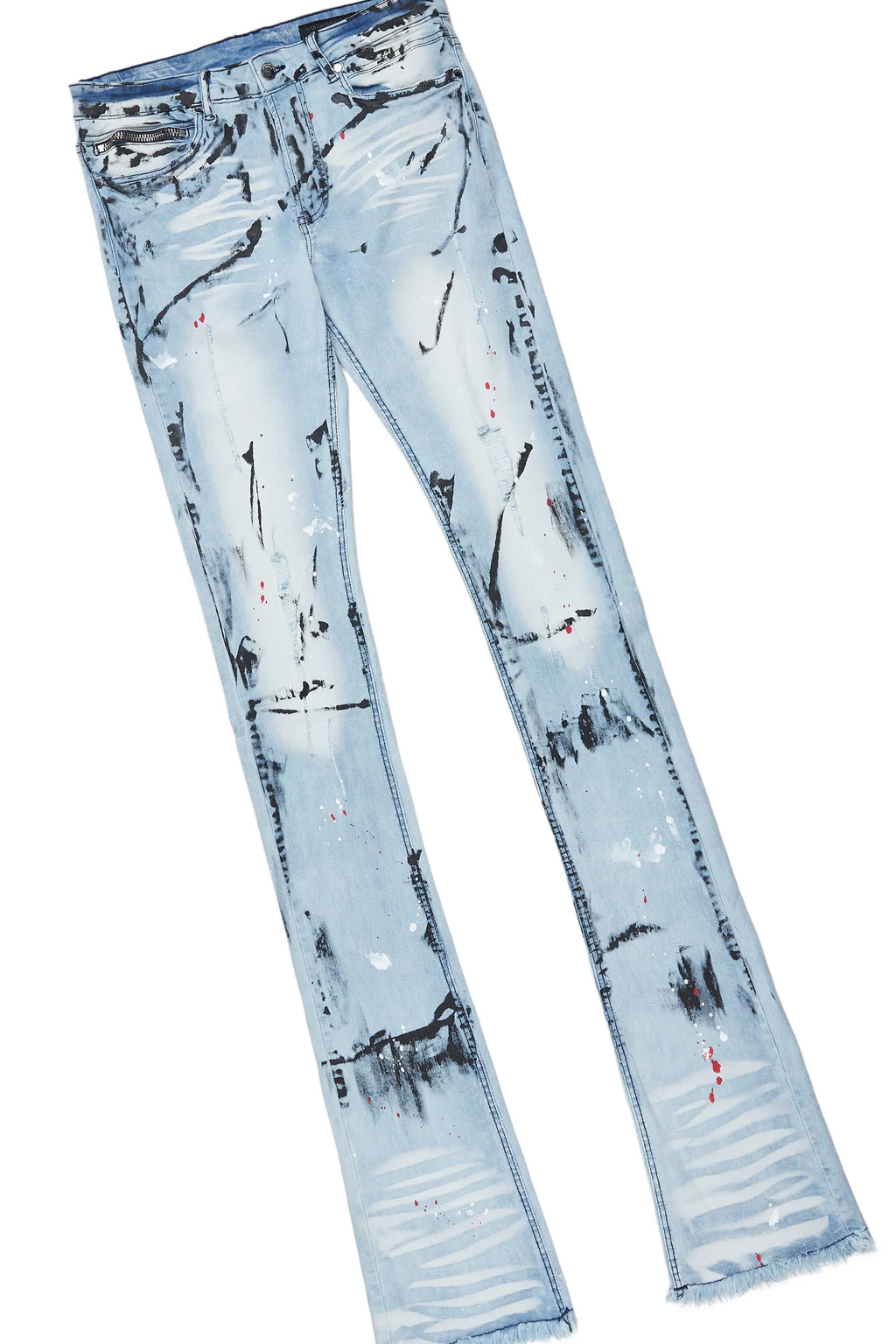 Lemar Black T-Shirt/Super Stacked Flare Jean Set