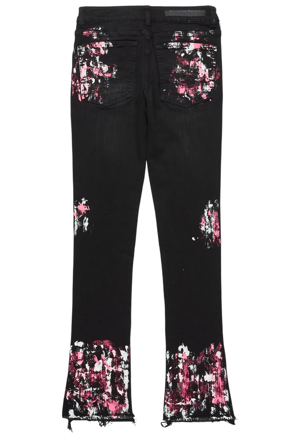 Kodak Black/Pink Painter Stacked Flare Jean