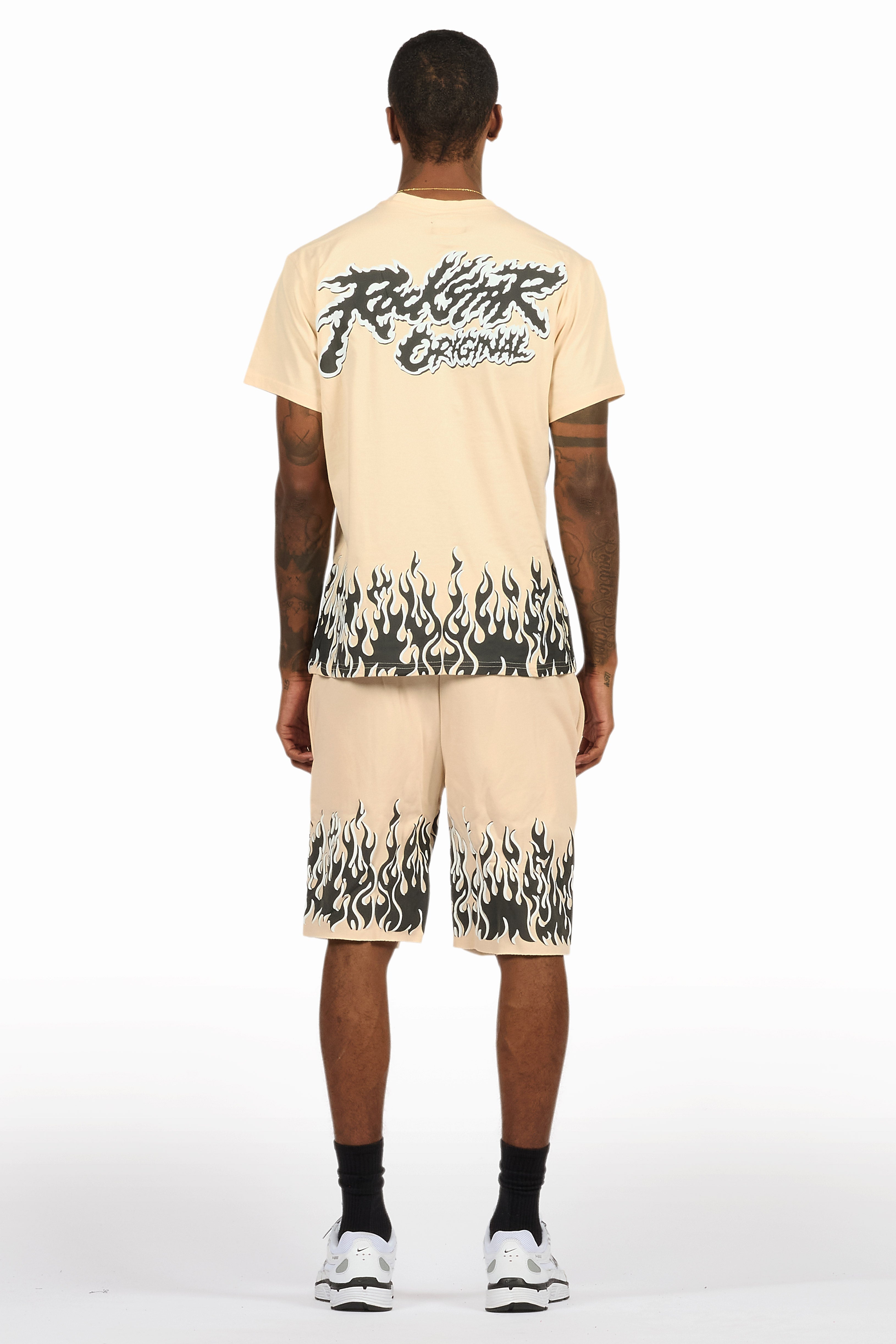 Bubble Beige T-Shirt/Short Set