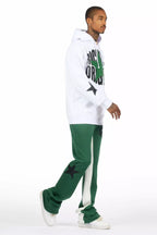 Sarge White/Green Hoodie/Stacked Track Set