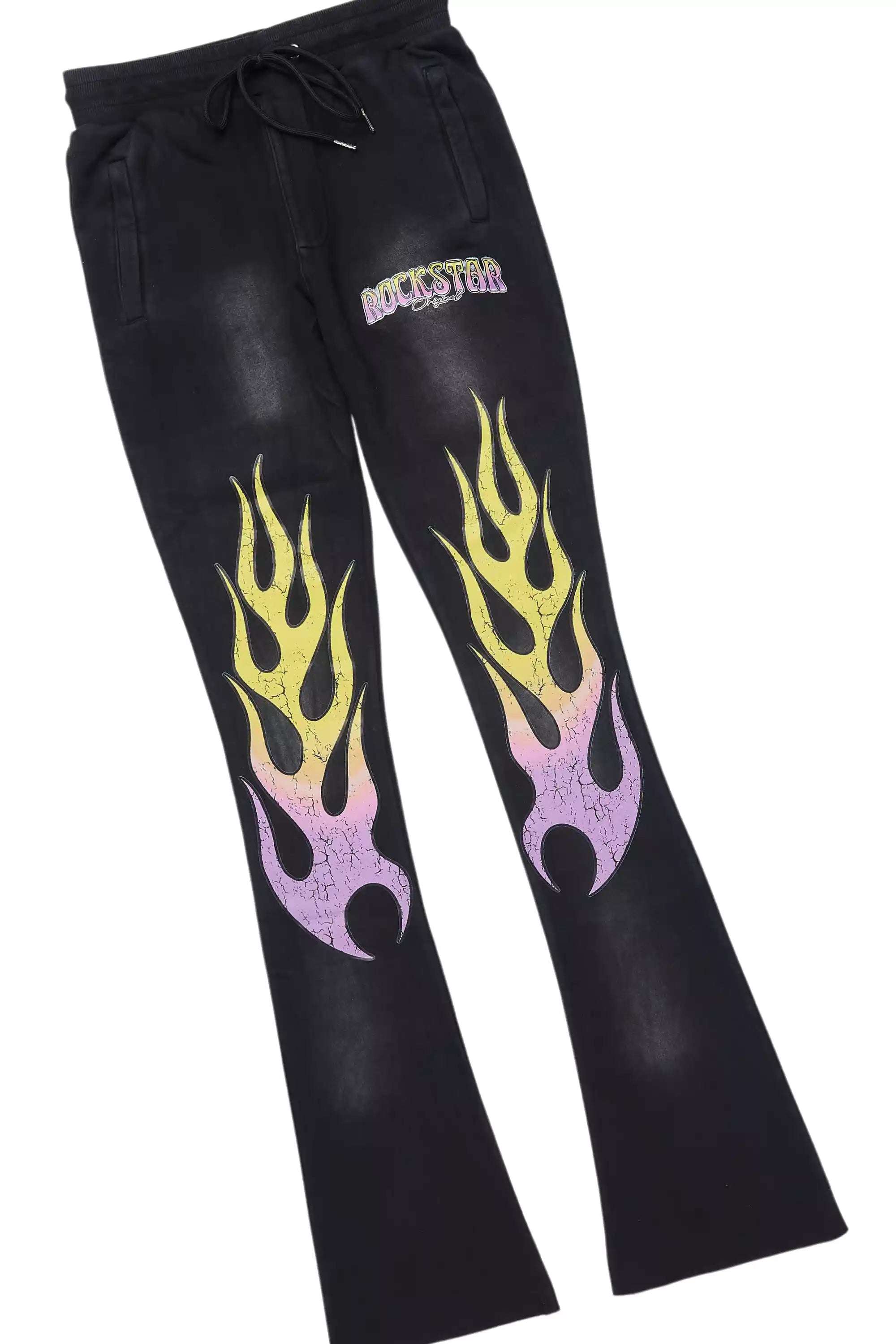 Quito Black T-Shirt/Stacked Flare Track Set