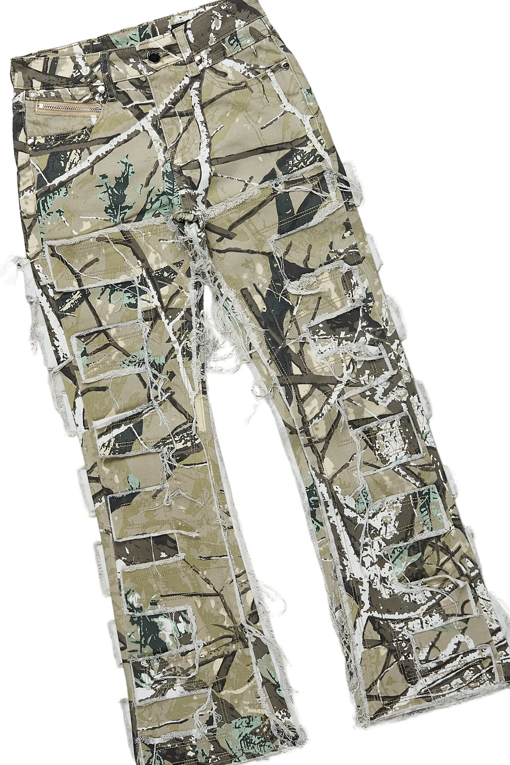 Boys Wylder Tree Camo Hoodie/Stacked Flare Jean Set