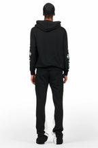 Akio Black Hoodie/Baggy Track Pant Set