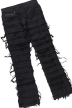 Boys Zytron Black T-Shirt/Stacked Flare Jean Set