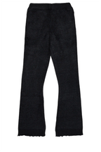 Boys Keve Black Knitted Mohair Flare Sweat Pant