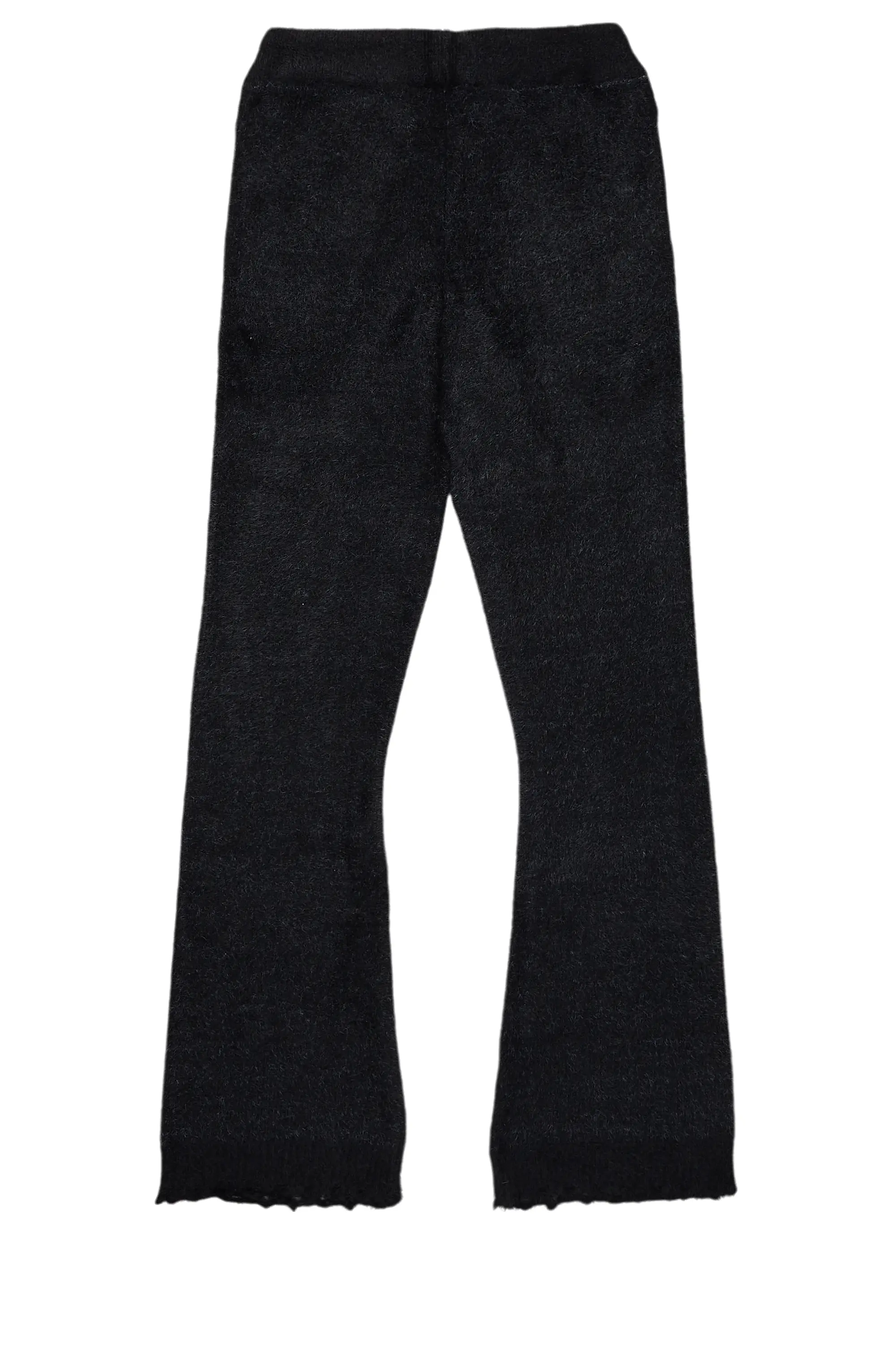 Boys Keve Black Knitted Mohair Flare Sweat Pant