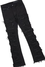 Schmear Black T-Shirt/Stacked Flare Jean Bundle