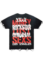 Omer Black Oversized Graphic T-Shirt