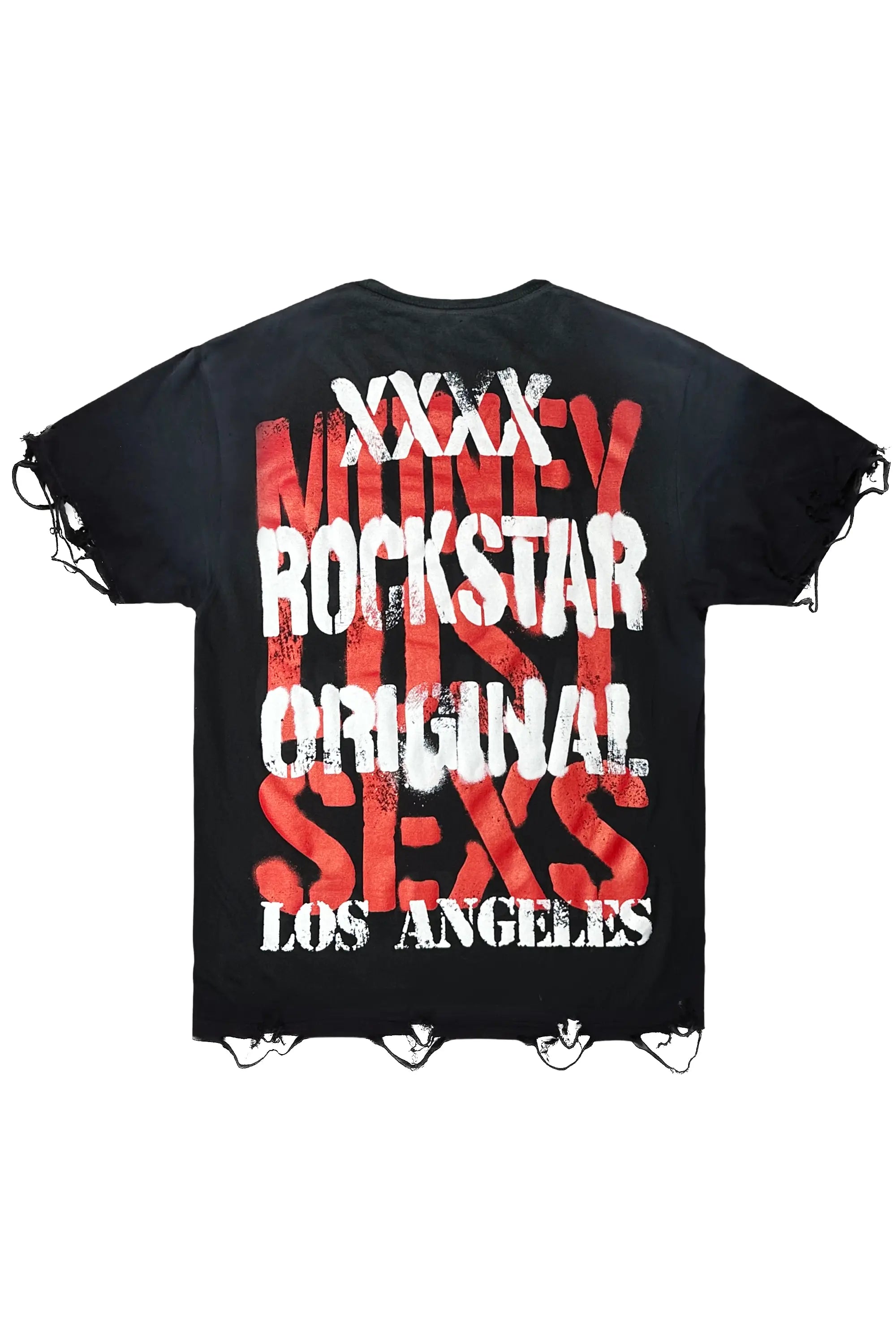 Omer Black Oversized Graphic T-Shirt