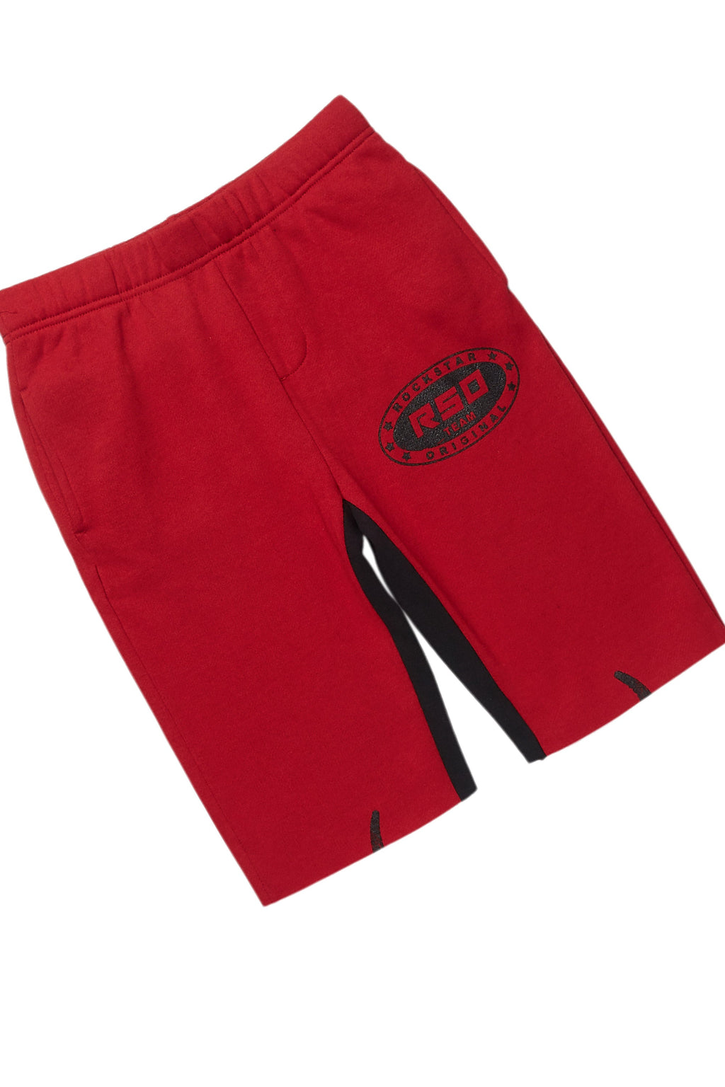 Boys Amos Black/Burgundy T-Shirt/Short Set