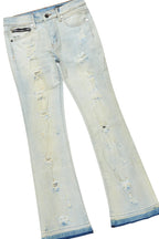 Boys Amos Red Hoodie/Stacked Flare Jean Set