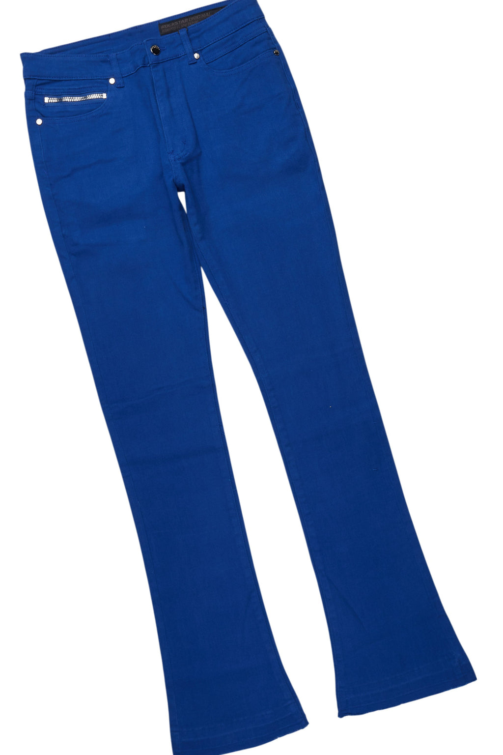 Sana White/Royal T-Shirt/Dag Stacked Flare Jean Set