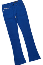 Sana White/Royal T-Shirt/Dag Stacked Flare Jean Set