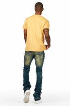 Dasan Beige T-Shirt Stacked Flare Jean Bundle