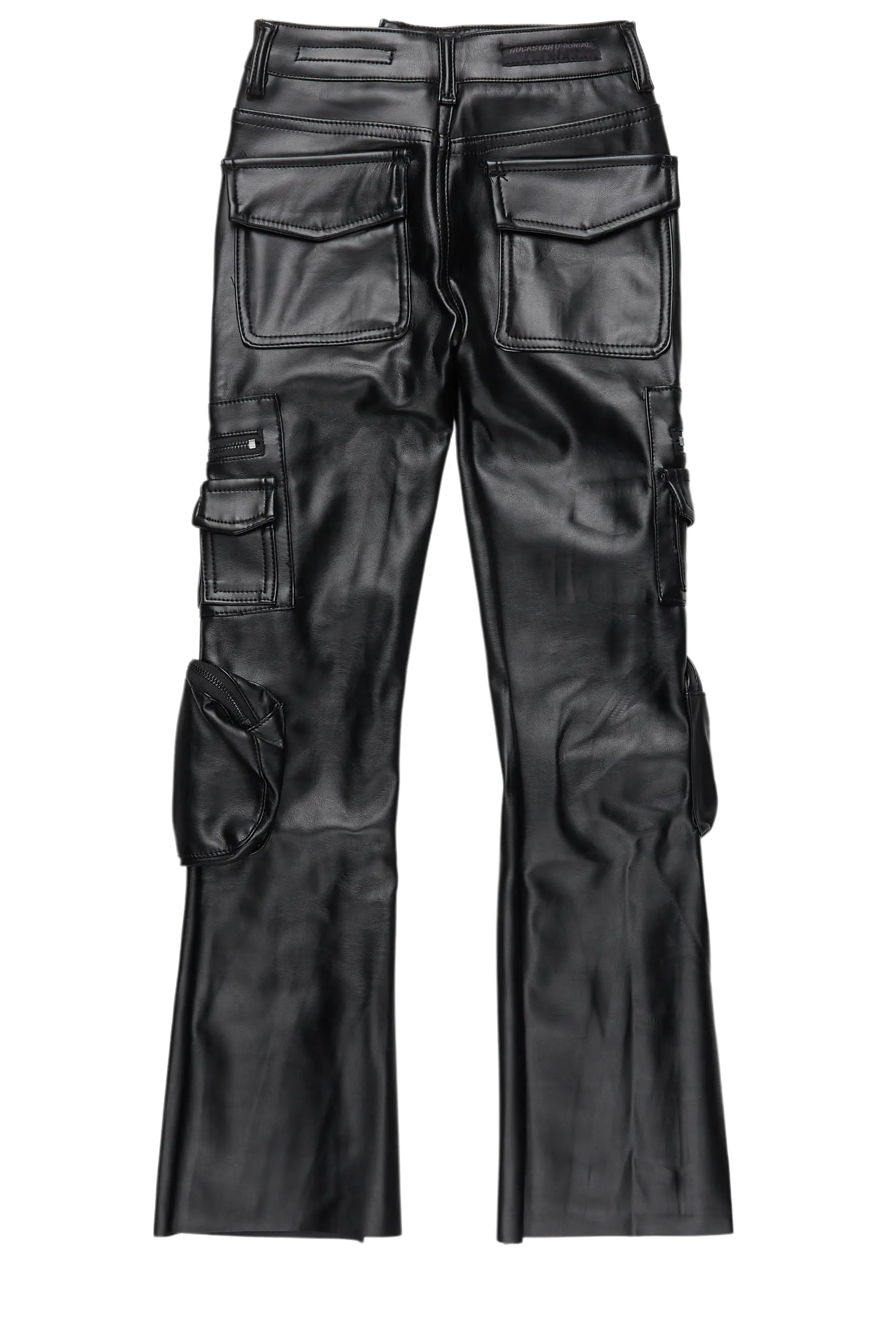 Girls Sutton Black  PU Leather Jean