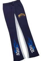 Colorful Race Navy Hoodie/Baggy Track Pant Set