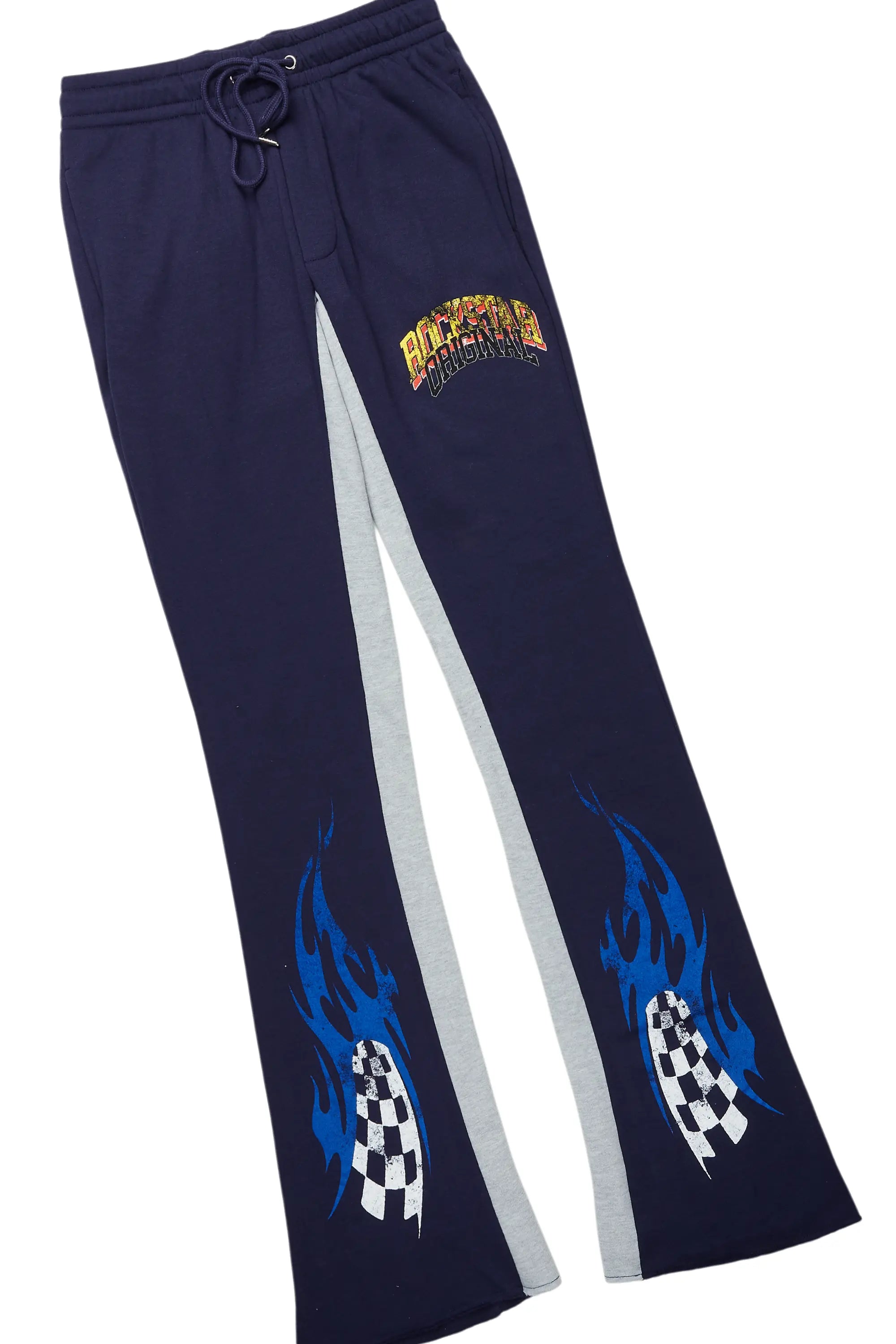 Colorful Race Navy Hoodie/Baggy Track Pant Set