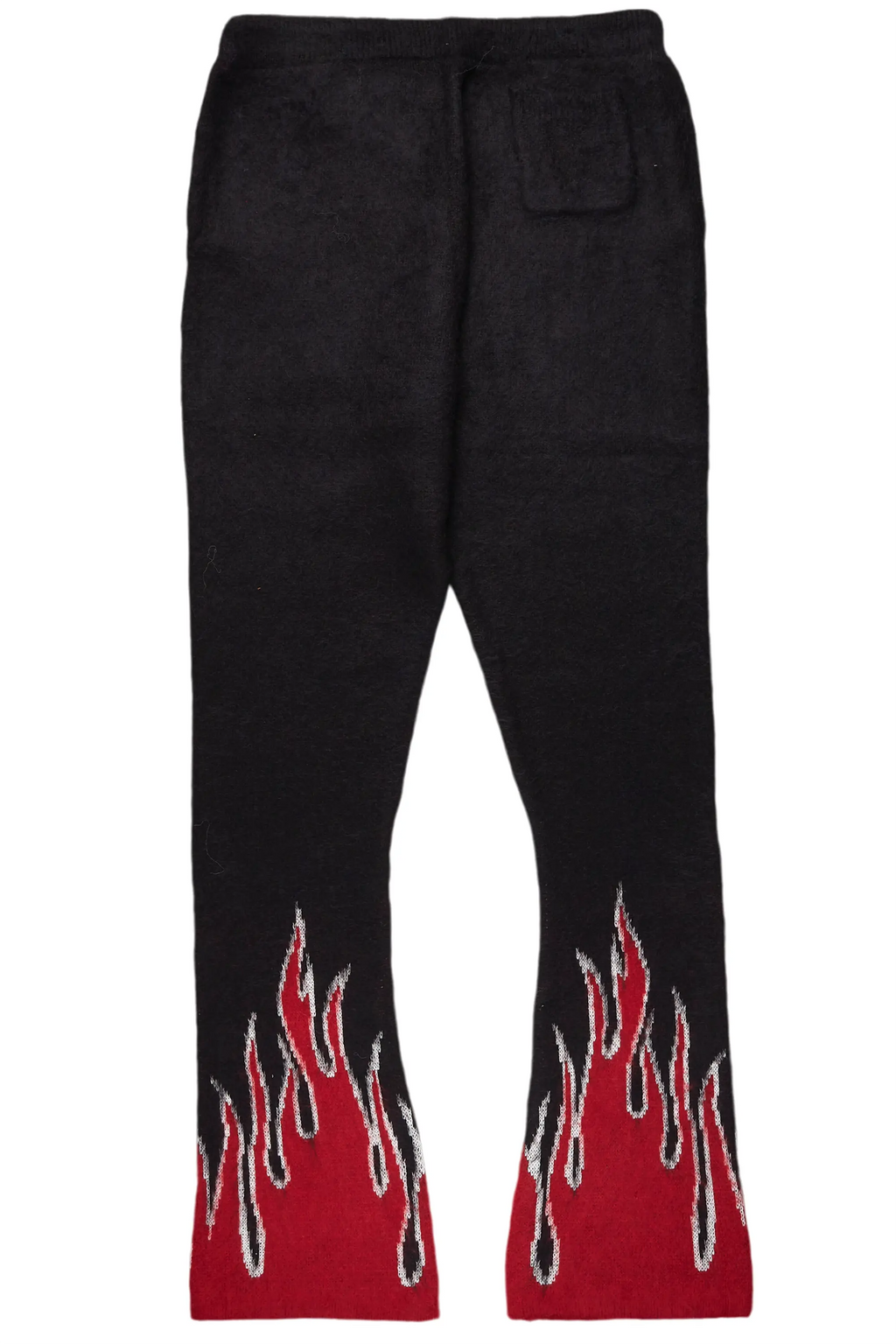 Girls Helga Black/Red Graphic Stacked Flare Mohair Track Pant