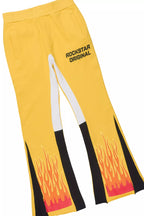 Boys Roeland Yellow/Red Stacked Flare Pant Set