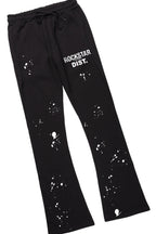 Raffer Black T-Shirt/Stacked Flare Pant Set